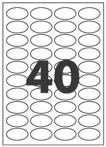 100pcs / rouleau Ovale Bricolage Vierge Kraft Étiquettes en papier